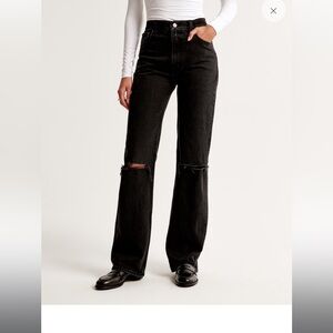 NWT Abercrombie 90s Relaxed Black Long